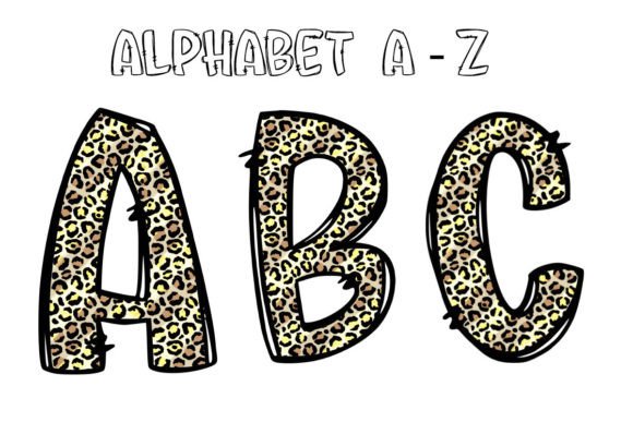 Alphabet Letters Doodle Leopard Gold2: A Bold Visual Statement