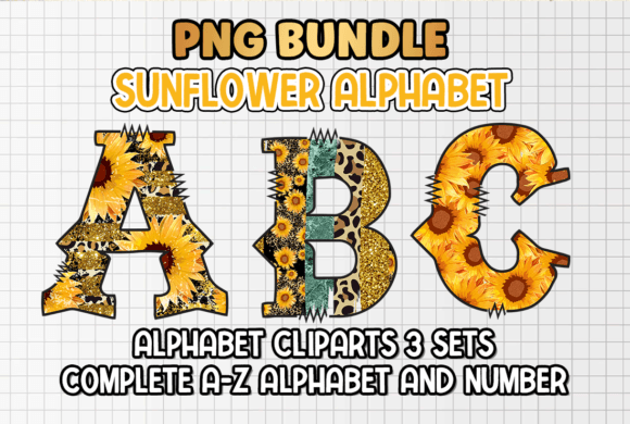 Bring Sunshine to Your Designs with Sunflower Alphabet Letters