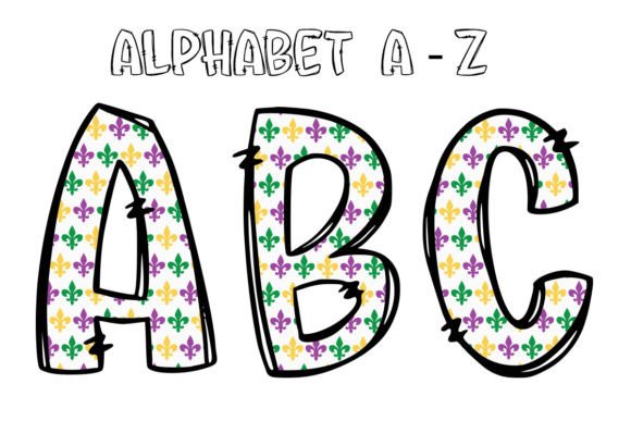 Celebrate with Style: The Mardi Gras Alphabet Sublimation 002