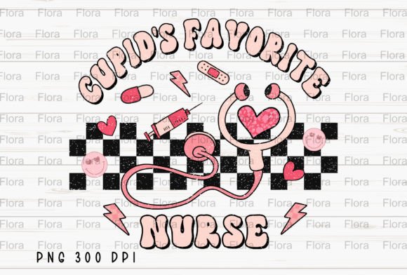 Cupid's Favorite Nurse Valentine Day PNG: A Design Asset with Heart