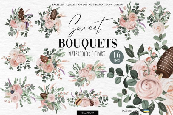 Designing with Elegance: Mastering Sweet Bouquets Clipart