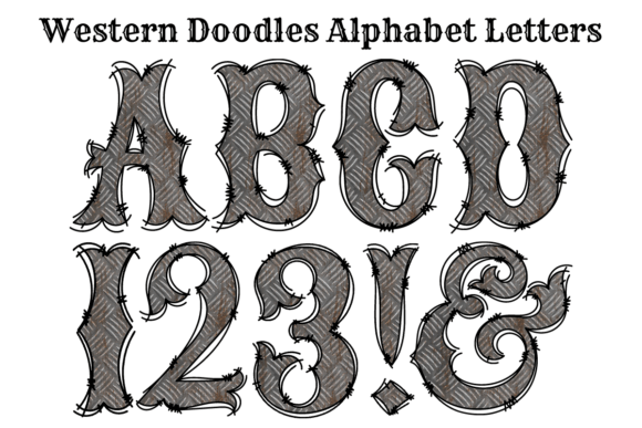 Grunge Metal Doodle Alphabet Letters: A Designer's Toolkit