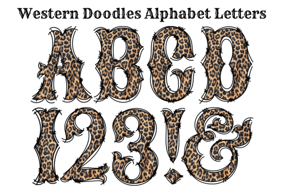 Leopard Print Alphabet Doodle Letters: A Wild Take on Modern Typography