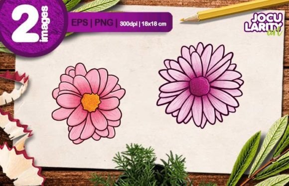Pink Flower Cartoon Vector Illustration: A Versatile Design Asset