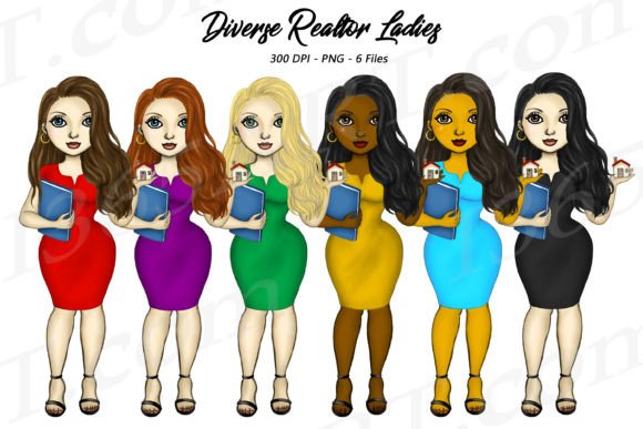 Styling Your Brand with Female Real Estate Agents Clipart PNG