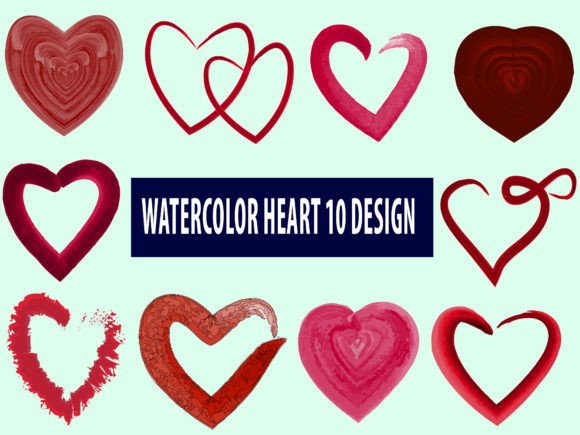 Watercolor Heart 10 Design: A Versatile Asset for Modern Creatives